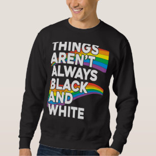 Moletom Nem sempre é Gay do Orgulho Lgbt Branco e Preto