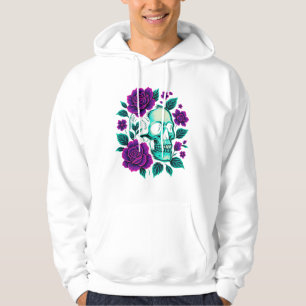 Moletom Neon Bloom – Caveira em Rosas