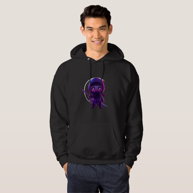Moletom Neon Ninja - Caractere Ciberpunk Cute (Frente Completa)