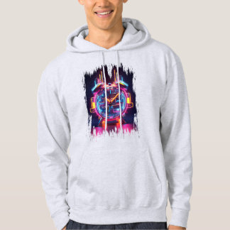 Moletom Neon Techno Clock Hoodie
