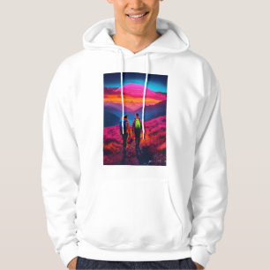 Moletom Neon Vibes Mountain Hike Hoodies para Casais - Sty