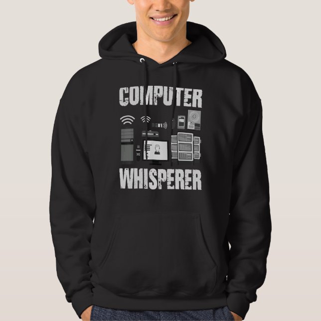 Moletom Nerd De Suporte Técnico De Ti Do Whperer Do Comput (Frente)