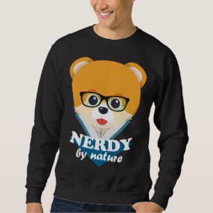 Moletom Nerdy By Nature - Engraçado Nerd De Cachorro Cacho