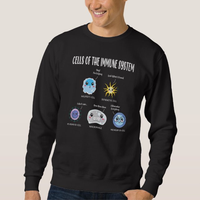 Moletom Nerdy Cels of Imune System Biology Science Teach (Frente)