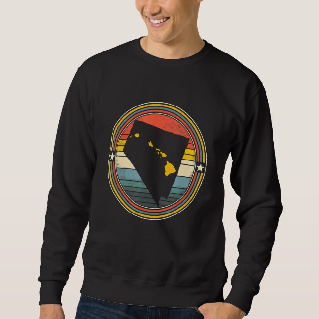 Moletom Nevada Hawaii Roots Origine State Map Retro (Frente)