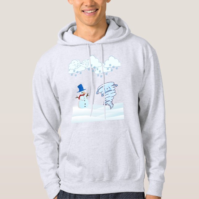 Moletom Neve e vento de inverno bonito (Frente)