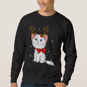 Moletom Neves De Gato De Natal Para Mulheres