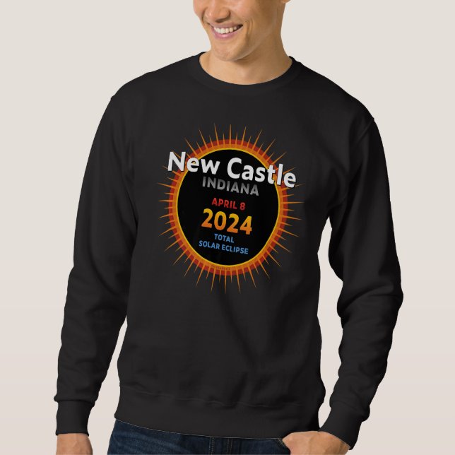 Moletom New Castle Indiana IN Total Solar Eclipse 2024 2 (Frente)