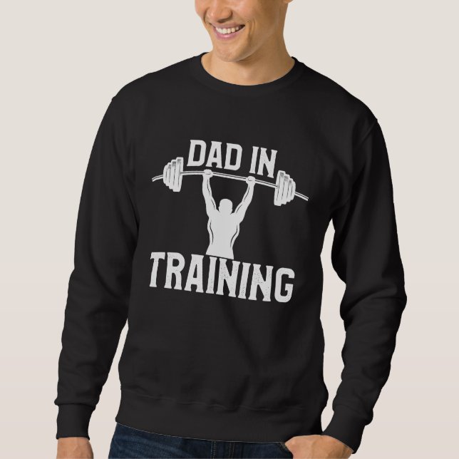 Moletom New Dad in Training  Workout Gym  Dad Joke Saying (Frente)
