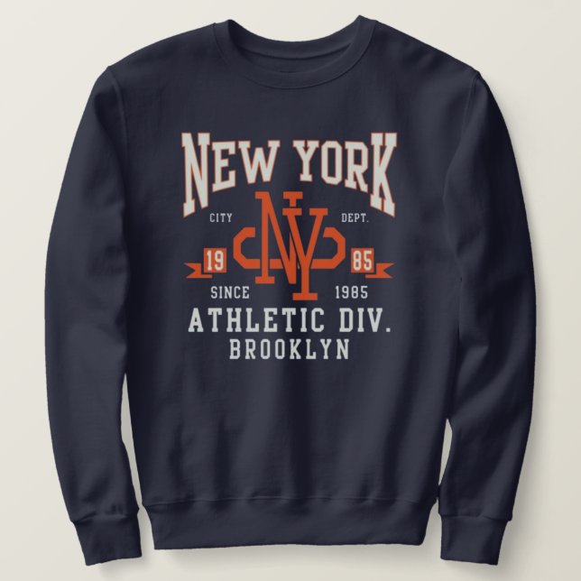 Moletom New York athletic brooklyn style (Frente do Design)