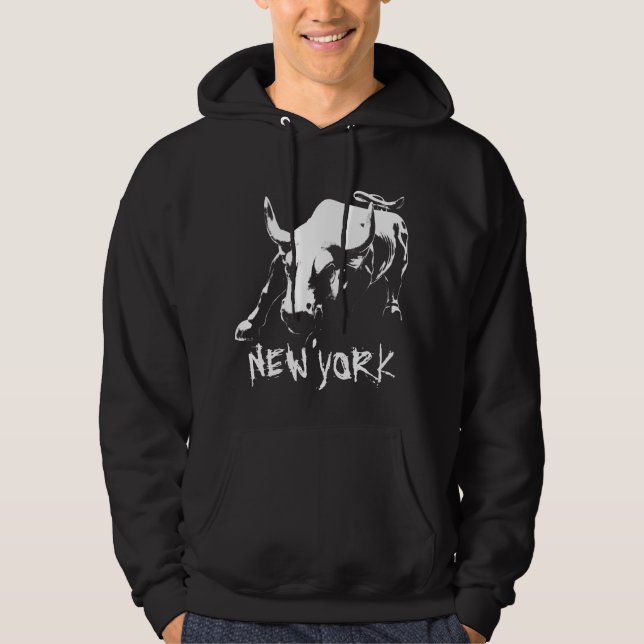 Moletom New York Souvenir Hoodie Bull NY Shirt Souvenir (Frente)