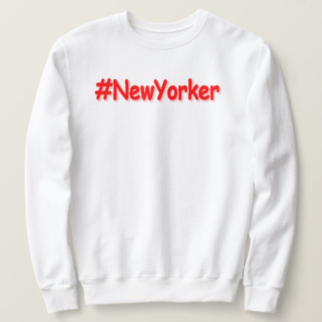 Moletom "#NewYorker " Design bonito. Comprar Agora (Frente do Design)