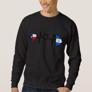 Moletom Nicarágua Texas Heartbeat Texan Nicarágua Flag