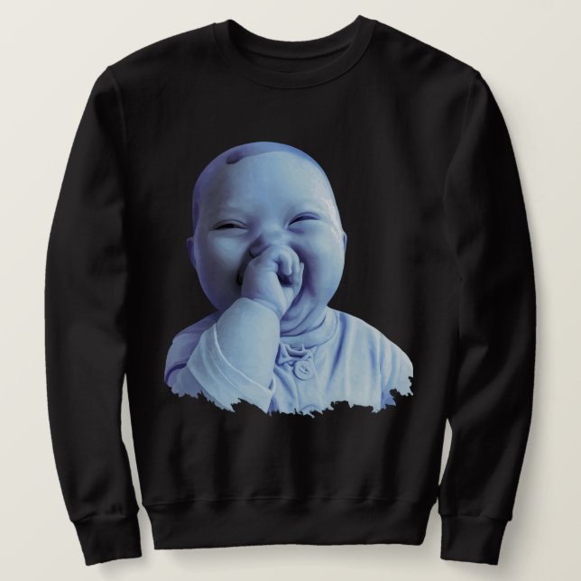 Moletom Nicho Bebê Geração Z Meme Ai Viral Rindo AI Gargal (Frente do Design)