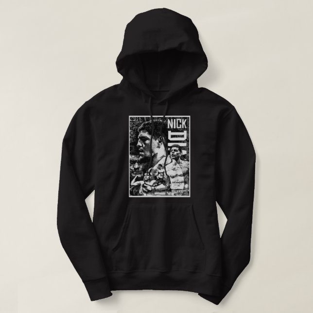 Moletom Nick Diaz Black and White Draing Classic (Frente do Design)