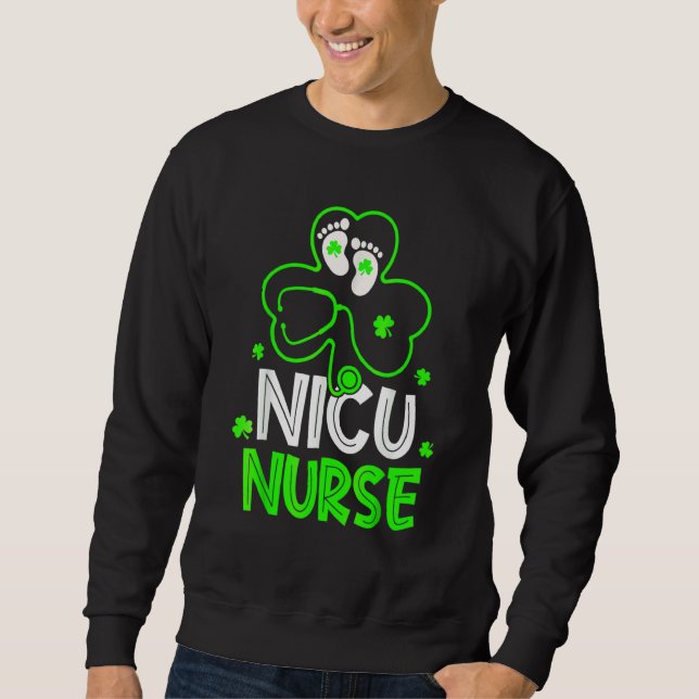 Moletom Nicu Nurse Life Stethoscope Nursing Happy St Patri (Frente)