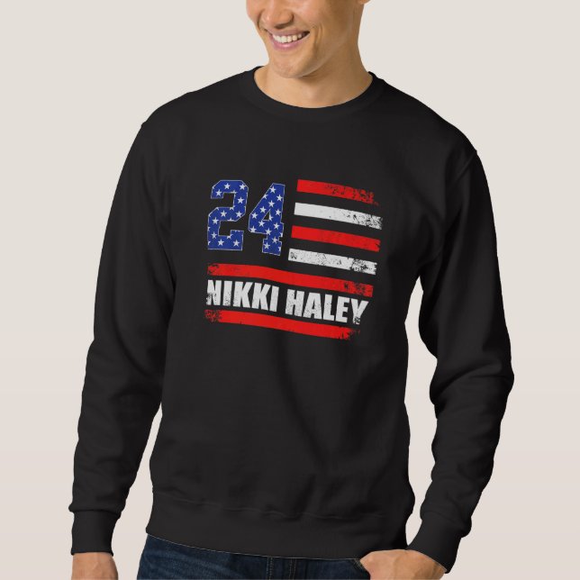 Moletom Nikki Haley 2024 American Flag USA Flag  1 (Frente)