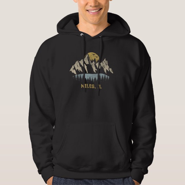 Moletom Niles Illinois Mountain Sunset Sunrise IL (Frente)