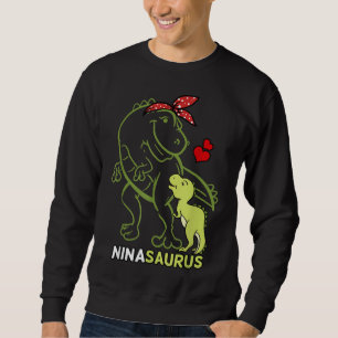 Moletom Ninasaurus Nina Tyrannosaurus Dinossaur Baby Mãe