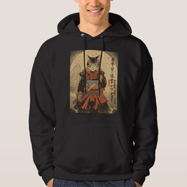 Moletom Ninja Cat Samurai Sword Meow Warrior (Frente)
