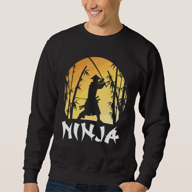 Moletom Ninja Guerreiro Samurai Espada Katana Japonesa Ási (Frente)