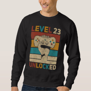 Moletom Nível 23 Desbloqueado 23º Aniversário Gamer 23 Ano