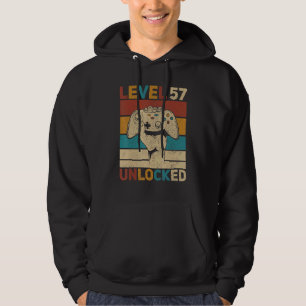 Moletom Nível 57 Desbloqueado 57º Aniversário Gamer 57 Ano