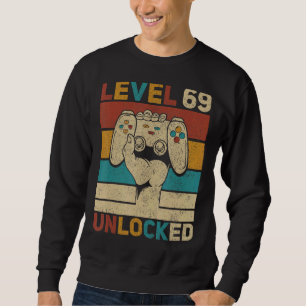 Moletom Nível 69 Desbloqueado 69º Aniversário Gamer 69 Ano