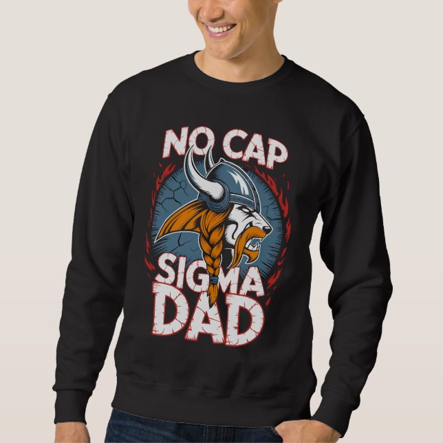 Moletom No Cap Sigma Dad Viking Graphic Tee for Fathers (Frente)