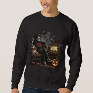 Moletom Noite de Halloween de Filme de Terror de Esqueleto