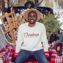 Moletom Nome da Família de Natal de Script Minimalista Mod