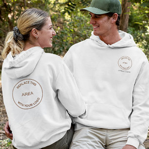 Moletom Nome do funcionário Logotipo comercial Parte front