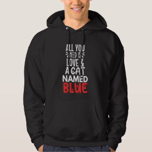 Moletom Nome do Gato Design Azul - Tudo que você precisa é
