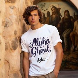 Moletom Nome legante "Alpha Ghoul" Caligrafia de Halloween