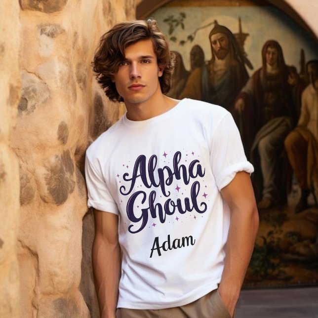 Moletom Nome legante "Alpha Ghoul" Caligrafia de Halloween (Criador carregado)
