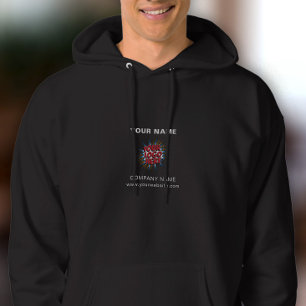 Moletom Nome, Logotipo, Modelo de envio comercial - Preto