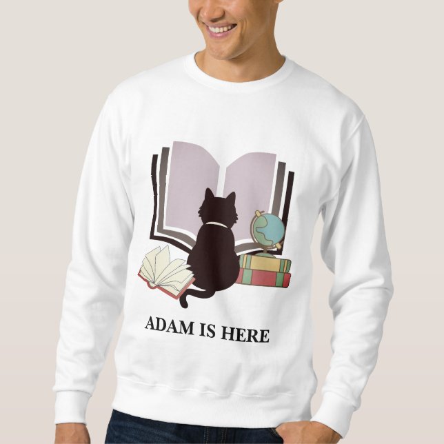 MOLETOM NOME PERSONALIZADO DO ESPORTE DE GATO (Frente)