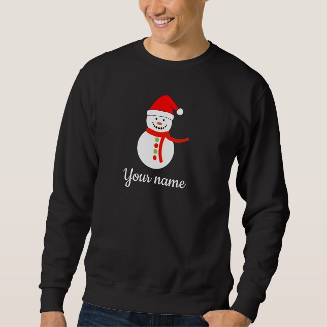 Moletom Nome Personalizado Snowman Natal (Frente)