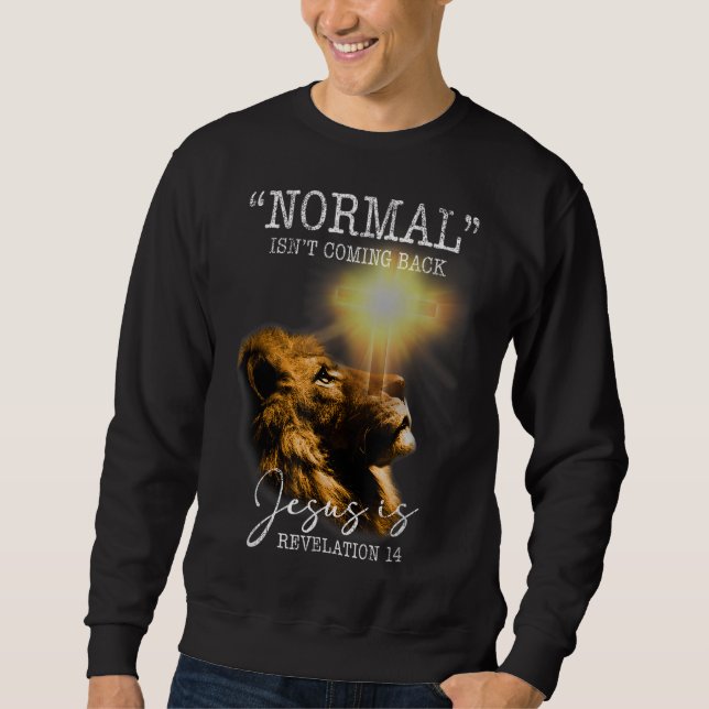 Moletom Normal não está voltando, mas Jesus é Cristo cruza (Frente)