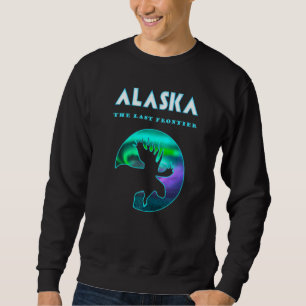 Moletom Norte Do Alasca Luz A Alaskan Moose Com Aurora