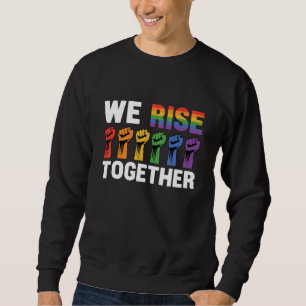 Moletom Nós nos Erguemos Juntos Bissexual Gay Transgênero