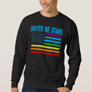 Moletom Nós nos Unimos Orgulhosos LGBT Arco-íris Orgulho B