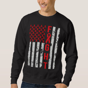 Moletom Nós Usamos Bandeira Vermelha N EUA Flag Distressed