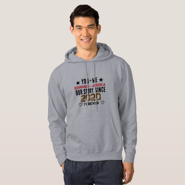 Moletom Nossa História Personalizada Você + Eu Relacioname (Frente Completa)