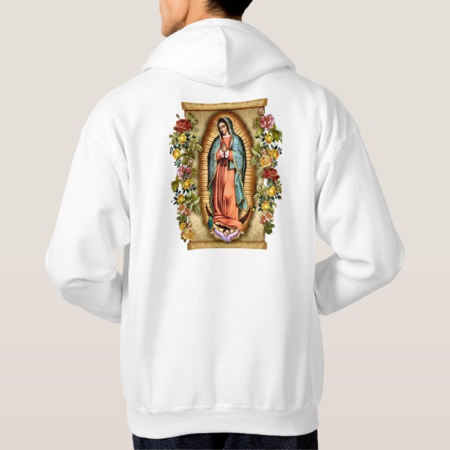 Moletom Nossa Senhora de Guadalupe com Quadro Rosa (Verso)