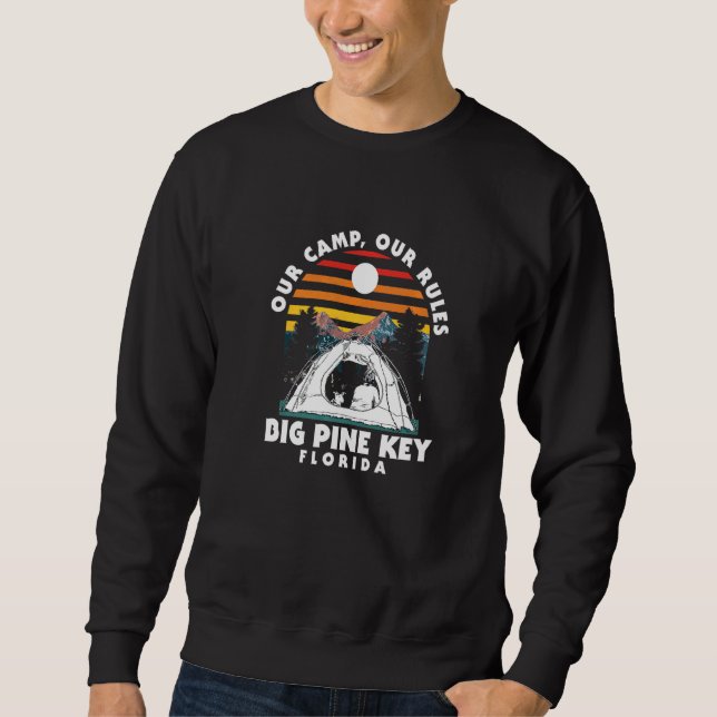 Moletom Nosso Acampamento Nossas Regras Big Pine Key Campi (Frente)