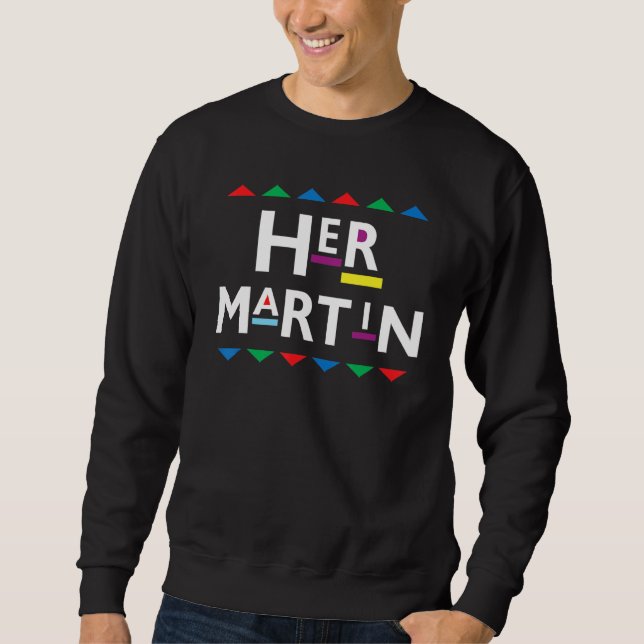 Moletom Nostalgia da Sitcom dos Anos 90 Casais de Her Mart (Frente)