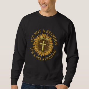 Moletom Not A Religion It's A Relationship Christian Cross