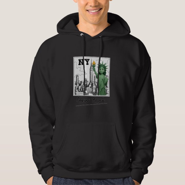 Moletom Nova Iorque Baby Estátua da Liberdade Skyline Sket (Frente)