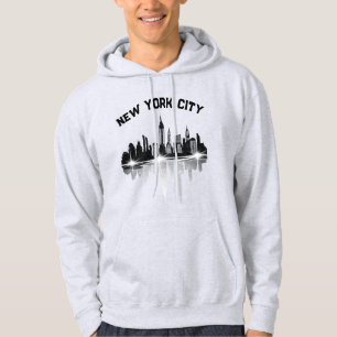 Moletom Nova Iorque Skyline Mens Cinza